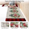Country Barn Star Bath Mat for Tub,Non Slip Bathroom Floor Runner Rug Quick Dry & Absorbent Diatomaceous Earth Shower Sink Bedroom Kitchen Washable Doormat,Red Retro Holly Checkered 20x32+20x63 view 4