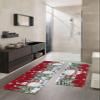 Christmas Bath Mat for Tub,Non Slip Bathroom Floor Runner Rug Quick Dry & Absorbent Diatomaceous Earth Shower Sink Bedroom Kitchen Washable Doormat,Red Gnomes Xmas Tree Winter Snowflake 24x36+24x71 view 2