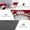 Christmas Bath Mat for Tub,Non Slip Bathroom Floor Runner Rug Quick Dry & Absorbent Diatomaceous Earth Shower Sink Bedroom Kitchen Washable Doormat,Red Gnomes Xmas Tree Winter Snowflake 24x36+24x71 view 3