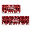 Christmas Bath Mat for Tub,Non Slip Bathroom Floor Runner Rug Quick Dry & Absorbent Diatomaceous Earth Shower Sink Kitchen Washable Doormat,Winter Snowman Snowflake Xmas Tree Plaid Red 24x36+24x71 view 1