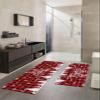 Christmas Bath Mat for Tub,Non Slip Bathroom Floor Runner Rug Quick Dry & Absorbent Diatomaceous Earth Shower Sink Kitchen Washable Doormat,Winter Snowman Snowflake Xmas Tree Plaid Red 24x36+24x71 view 2