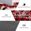 Christmas Bath Mat for Tub,Non Slip Bathroom Floor Runner Rug Quick Dry & Absorbent Diatomaceous Earth Shower Sink Kitchen Washable Doormat,Winter Snowman Snowflake Xmas Tree Plaid Red 24x36+24x71 view 3