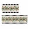 Winter Eucalytus Bath Mat for Tub,Non Slip Bathroom Floor Runner Rug Quick Dry & Absorbent Diatomaceous Earth Shower Sink Kitchen Doormat,Christmas Pint Tree Branch Farmhouse Plaid 18x30+18x48 view 1