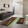 Fall Thanksgiving Bath Mat for Tub,Non Slip Bathroom Floor Runner Rug Quick Dry & Absorbent Diatomaceous Earth Shower Sink Bedroom Kitchen Washable Doormat,Brown Football Baseball Leaves 24x36+24x71 view 2