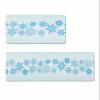 Blue Snowflake Bath Mat for Tub,Non Slip Bathroom Floor Runner Rug Quick Dry & Absorbent Diatomaceous Earth Shower Sink Bedroom Kitchen Washable Doormat,Merry Christmas Winter Snow Holiday 16x24+16x47 view 1