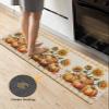 Weclome Fall Bath Mat for Tub,Non Slip Bathroom Floor Runner Rug Quick Dry & Absorbent Diatomaceous Earth Shower Sink Bedroom Kitchen Washable Doormat,Thanksgiving Pumpkins Sunflower Orange 20"x63" view 4