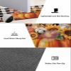 Pumpkin Plaid Bath Mat for Tub,Non Slip Bathroom Floor Runner Rug Quick Dry & Absorbent Diatomaceous Earth Shower Sink Kitchen Washable Doormat,Thanksgiving Fall Farmhouse Bird Sunflower 24x36+24x71 view 3