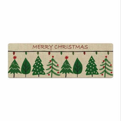 Christmas Bath Mat for Tub,Non Slip Bathroom Floor Runner Rug Quick Dry & Absorbent Diatomaceous Earth Shower Sink Kitchen Washable Doormat,Vintage Xmas Tree Winter New Year Boho Polka Dot 24"x71"