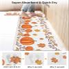 Orange Pumpkin Bath Mat for Tub,Non Slip Bathroom Floor Runner Rug Quick Dry & Absorbent Diatomaceous Earth Shower Sink Kitchen Washable Doormat,Thanksgiving Fall Maple Leaves White 18x30+18x48 view 4