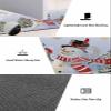 Blue Snowman Bath Mat for Tub,Non Slip Bathroom Floor Runner Rug Quick Dry & Absorbent Diatomaceous Earth Shower Sink Bedroom Kitchen Washable Doormat,Gradient Christmas Gold Snowflake 18x30+18x48 view 3