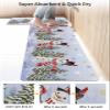 Blue Snowman Bath Mat for Tub,Non Slip Bathroom Floor Runner Rug Quick Dry & Absorbent Diatomaceous Earth Shower Sink Bedroom Kitchen Washable Doormat,Gradient Christmas Gold Snowflake 18x30+18x48 view 4
