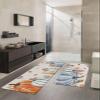 Abstract Pumpkins Bath Mat for Tub,Non Slip Bathroom Floor Runner Rug Quick Dry & Absorbent Diatomaceous Earth Shower Sink Kitchen Washable Doormat,Fall Thanksgiving Eucalyptus Leaves Bird 24x36+24x71 view 2