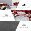 Christmas Bath Mat for Tub,Non Slip Bathroom Floor Runner Rug Quick Dry & Absorbent Diatomaceous Earth Shower Sink Bedroom Kitchen Washable Doormat,Red Plaid Winter Gnomes Snowflake Xmas Tree 18"x60" view 3