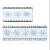 Blue Snowflake Bath Mat for Tub,Non Slip Bathroom Floor Runner Rug Quick Dry & Absorbent Diatomaceous Earth Shower Sink Bedroom Kitchen Washable Doormat,Christmas Country Farmhouse Plaid 20x32+20x63 view 1