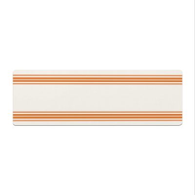 Farmhouse Stripes Bath Mat for Tub,Non Slip Bathroom Floor Runner Rug Quick Dry & Absorbent Diatomaceous Earth Shower Sink Bedroom Kitchen Washable Doormat,Rustic Orange Fall White Geometric 18"x60"