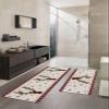 Christmas Snowflake Bath Mat for Tub,Non Slip Bathroom Floor Runner Rug Quick Dry & Absorbent Diatomaceous Earth Shower Sink Kitchen Washable Doormat,Xmas Deer Plaid Rustic Poinsettia 24x36+24x71 view 2