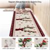 Christmas Snowflake Bath Mat for Tub,Non Slip Bathroom Floor Runner Rug Quick Dry & Absorbent Diatomaceous Earth Shower Sink Kitchen Washable Doormat,Xmas Deer Plaid Rustic Poinsettia 24x36+24x71 view 4