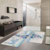 Christmas Gnomes Bath Mat for Tub,Non Slip Bathroom Floor Runner Rug Quick Dry & Absorbent Diatomaceous Earth Shower Sink Bedroom Kitchen Washable Doormat,Blue Winter Snowflake Xmas Dwarf 20x24+20x48 view 2