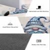 Christmas Gnomes Bath Mat for Tub,Non Slip Bathroom Floor Runner Rug Quick Dry & Absorbent Diatomaceous Earth Shower Sink Bedroom Kitchen Washable Doormat,Blue Winter Snowflake Xmas Dwarf 20x24+20x48 view 3