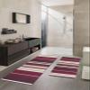 Red Yellow Stripes Bath Mat for Tub,Non Slip Bathroom Floor Runner Rug Quick Dry & Absorbent Diatomaceous Earth Shower Sink Kitchen Washable Doormat,Abstract Modern Geometric Art Decor 20x32+20x63 view 2