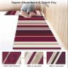 Red Yellow Stripes Bath Mat for Tub,Non Slip Bathroom Floor Runner Rug Quick Dry & Absorbent Diatomaceous Earth Shower Sink Kitchen Washable Doormat,Abstract Modern Geometric Art Decor 20x32+20x63 view 4