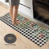 Eucalytus Bath Mat for Tub,Non Slip Bathroom Floor Runner Rug Quick Dry & Absorbent Diatomaceous Earth Shower Sink Bedroom Kitchen Washable Doormat,Winter Christmas Rustic Black Checkered 24"x71" view 4