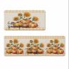 Weclome Fall Bath Mat for Tub,Non Slip Bathroom Floor Runner Rug Quick Dry & Absorbent Diatomaceous Earth Shower Sink Kitchen Washable Doormat,Thanksgiving Pumpkins Sunflower Orange 18x30+18x60 view 1