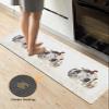 White Thanksgiving Pumpkins Bath Mat for Tub,Non Slip Bathroom Floor Runner Rug Quick Dry & Absorbent Diatomaceous Earth Shower Sink Bedroom Kitchen Washable Doormat,Classic Gold Floral Leaves 20"x63" view 4