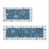 Blue Christmas Bath Mat for Tub,Non Slip Bathroom Floor Runner Rug Quick Dry & Absorbent Diatomaceous Earth Shower Sink Bedroom Kitchen Washable Doormat,Xmas Snowy Winter Snowflake Flower 16x24+16x47 view 1