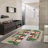 Farmhouse Snowman Bath Mat for Tub,Non Slip Bathroom Floor Runner Rug Quick Dry & Absorbent Diatomaceous Earth Shower Sink Kitchen Washable Doormat,Winter Christmas Tree Xmas Snowaflke 16x24+16x47 view 2