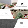 Farmhouse Snowman Bath Mat for Tub,Non Slip Bathroom Floor Runner Rug Quick Dry & Absorbent Diatomaceous Earth Shower Sink Kitchen Washable Doormat,Winter Christmas Tree Xmas Snowaflke 16x24+16x47 view 3