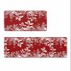 Christmas Pine Bath Mat for Tub,Non Slip Bathroom Floor Runner Rug Quick Dry & Absorbent Diatomaceous Earth Shower Sink Bedroom Kitchen Washable Doormat,Red Xmas Tree Branch Berry 16x24+16x47 view 1
