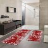 Christmas Pine Bath Mat for Tub,Non Slip Bathroom Floor Runner Rug Quick Dry & Absorbent Diatomaceous Earth Shower Sink Bedroom Kitchen Washable Doormat,Red Xmas Tree Branch Berry 16x24+16x47 view 2
