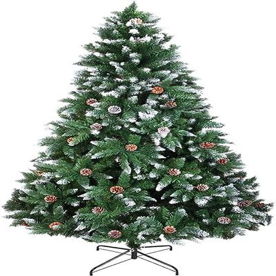 Christmas Tree, 6ft Artificial Christmas Tree Xmas Pine Tree with Legs Flocked Snow Trees with Decoration Perfect for Indoor and Outdoor Holiday Decoration