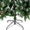 Christmas Tree, 6ft Artificial Christmas Tree Xmas Pine Tree with Legs Flocked Snow Trees with Decoration Perfect for Indoor and Outdoor Holiday Decoration view 3