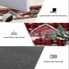 Christmas Bath Mat for Tub,Non Slip Bathroom Floor Runner Rug Quick Dry & Absorbent Diatomaceous Earth Shower Sink Kitchen Doormat,Red Farmhouse Winter Snowman Snowflake Truck Plaid Barn 20"x63" view 3