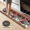 Christmas Bath Mat for Tub,Non Slip Bathroom Floor Runner Rug Quick Dry & Absorbent Diatomaceous Earth Shower Sink Kitchen Doormat,Red Farmhouse Winter Snowman Snowflake Truck Plaid Barn 20"x63" view 4
