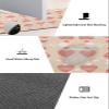 Geometric Love Stripes Bath Mat for Tub,Non Slip Bathroom Floor Runner Rug Quick Dry & Absorbent Diatomaceous Earth Shower Sink Kitchen Washable Doormat,Abstract Minimalistic Aesthetic Art 20"x63" view 3