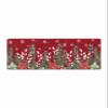 Xmas Poinsettia Bath Mat for Tub,Non Slip Bathroom Floor Runner Rug Quick Dry & Absorbent Diatomaceous Earth Shower Sink Kitchen Washable Doormat,Christmas Eucalyptus Winter Snowflake Red 18"x47" view 1