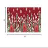 Xmas Poinsettia Bath Mat for Tub,Non Slip Bathroom Floor Runner Rug Quick Dry & Absorbent Diatomaceous Earth Shower Sink Kitchen Washable Doormat,Christmas Eucalyptus Winter Snowflake Red 18"x47" view 3