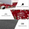 Xmas Poinsettia Bath Mat for Tub,Non Slip Bathroom Floor Runner Rug Quick Dry & Absorbent Diatomaceous Earth Shower Sink Kitchen Washable Doormat,Christmas Eucalyptus Winter Snowflake Red 18"x47" view 4