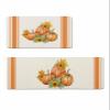 Harvest Pumpkins Bath Mat for Tub,Non Slip Bathroom Floor Runner Rug Quick Dry & Absorbent Diatomaceous Earth Shower Sink Kitchen Doormat,Rustic Farmhouse Orange Thanksgiving Fall Leaf 20x32+20x63 view 1
