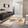 Harvest Pumpkins Bath Mat for Tub,Non Slip Bathroom Floor Runner Rug Quick Dry & Absorbent Diatomaceous Earth Shower Sink Kitchen Doormat,Rustic Farmhouse Orange Thanksgiving Fall Leaf 20x32+20x63 view 2