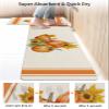 Harvest Pumpkins Bath Mat for Tub,Non Slip Bathroom Floor Runner Rug Quick Dry & Absorbent Diatomaceous Earth Shower Sink Kitchen Doormat,Rustic Farmhouse Orange Thanksgiving Fall Leaf 20x32+20x63 view 4