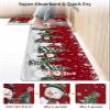 Christmas Snowmen Bath Mat for Tub,Non Slip Bathroom Floor Runner Rug Quick Dry & Absorbent Diatomaceous Earth Shower Sink Bedroom Kitchen Washable Doormat,Xmas Snowflake Winter Holiday 18x30+18x60 view 4