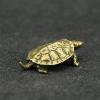 Antique Pure Brass Turtle Turtle and Turtle Bronze Carving Home Decoration Car Decoration Handle Handicraft Collection view 2