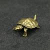 Antique Pure Brass Turtle Turtle and Turtle Bronze Carving Home Decoration Car Decoration Handle Handicraft Collection view 4
