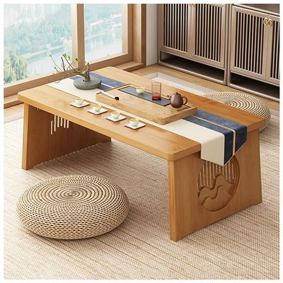Pettershop Japanese Floor Low Table,Living Room Coffee Table,Folding Design,for Living Room, Dining Room, Tea, Home Decoration (Color : D, Size : 70x40x30cm)