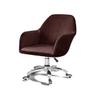 UEMIS Stretch Velvet Dining Stools Chair Covers mid Century Modern Curved Backrest Accent Seat Slipcover Armchair Wingback Chair Protectors Kitchen Swivel Stools Slipcovers 2PCS F view 1