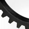 HomeRoots 26" Black Cog Round Metal Frame Wall Mirror view 3